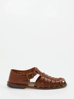 Konstantin Starke – Fischersandalen aus Kalbleder Braun