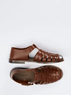 Konstantin Starke – Fischersandalen aus Kalbleder Braun