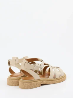 Konstantin Starke – Fischersandalen aus Kalbleder Beige