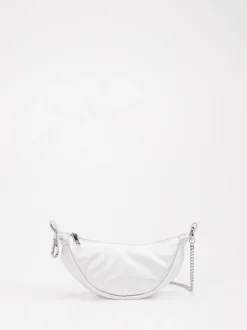 Konstantin Starke – Half-Moon-Bag aus Leder silber