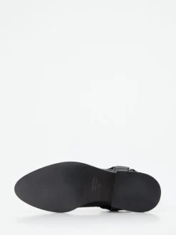 Konstantin Starke – Harness-Stiefelette aus Kalbleder schwarz