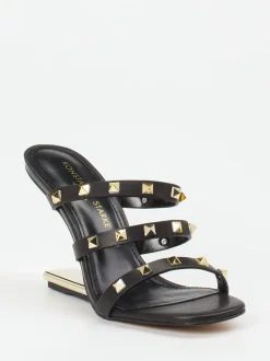 Konstantin Starke – High Heel Sandalette aus Leder schwarz