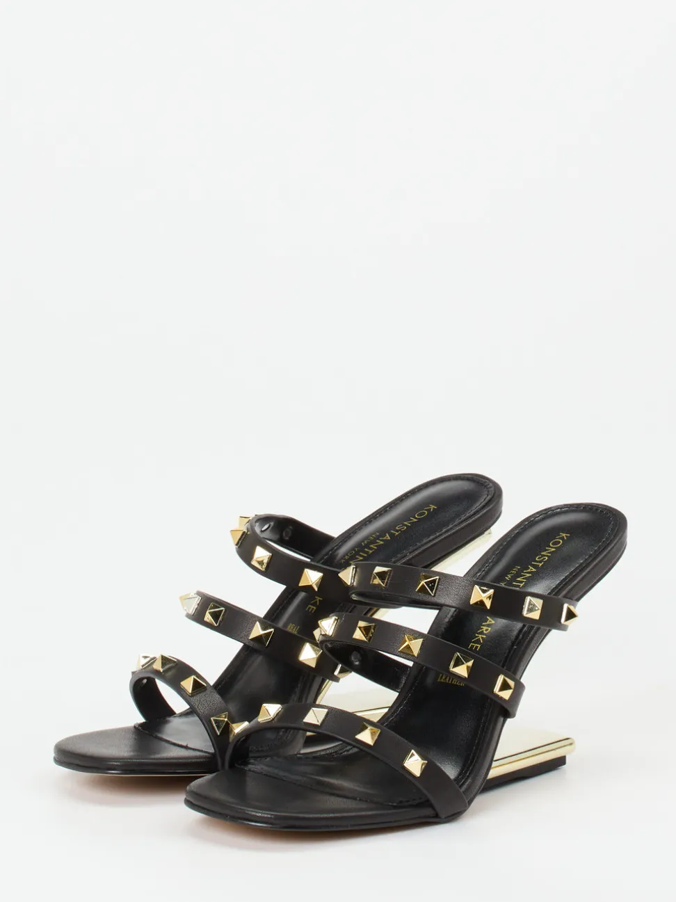 Konstantin Starke – High Heel Sandalette aus Leder schwarz