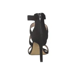 Konstantin Starke – High Heel Sandalen aus Veloursleder schwarz