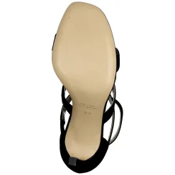 Konstantin Starke – High Heel Sandalen aus Veloursleder schwarz