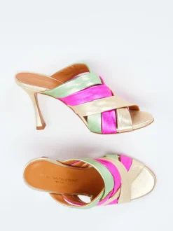 Konstantin Starke – High Heels aus Metallicleder multicolor
