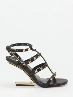 Konstantin Starke – High-Heel-Sandalette aus Leder Schwarz