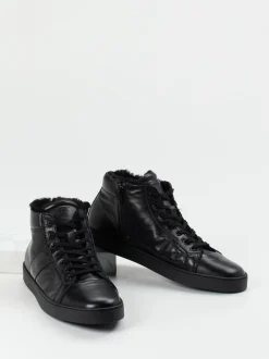 Konstantin Starke – High-Top Sneaker aus Lammleder schwarz