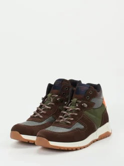 Konstantin Starke – High-Top Sneaker aus Veloursleder Braun