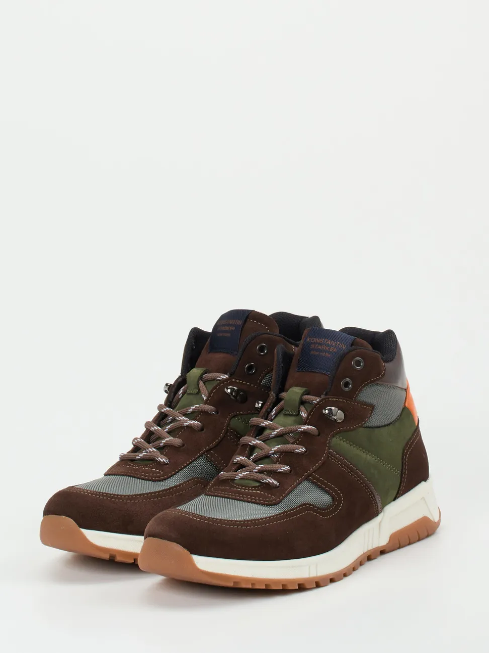 Konstantin Starke – High-Top Sneaker aus Veloursleder Braun
