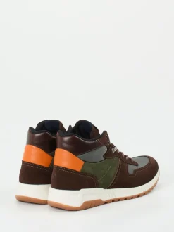 Konstantin Starke – High-Top Sneaker aus Veloursleder Braun