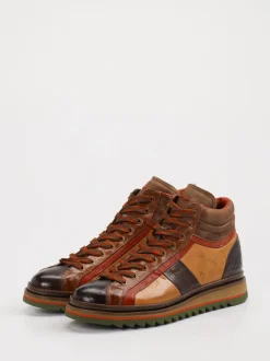 Konstantin Starke – High-Top Sneaker aus Kalbleder braun