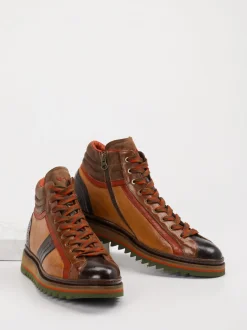 Konstantin Starke – High-Top Sneaker aus Kalbleder braun