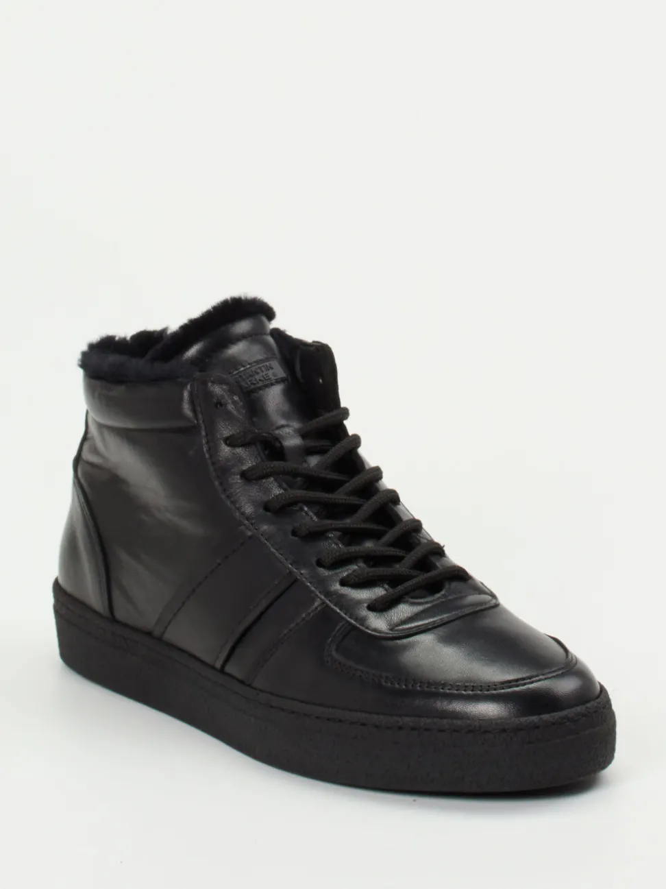 Konstantin Starke – High-Top-Sneaker aus Ziegenleder schwarz