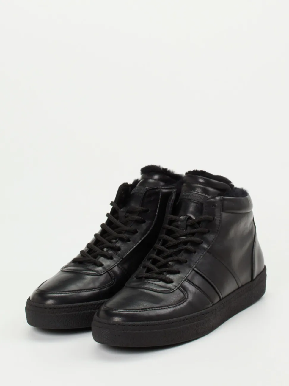 Konstantin Starke – High-Top-Sneaker aus Ziegenleder schwarz