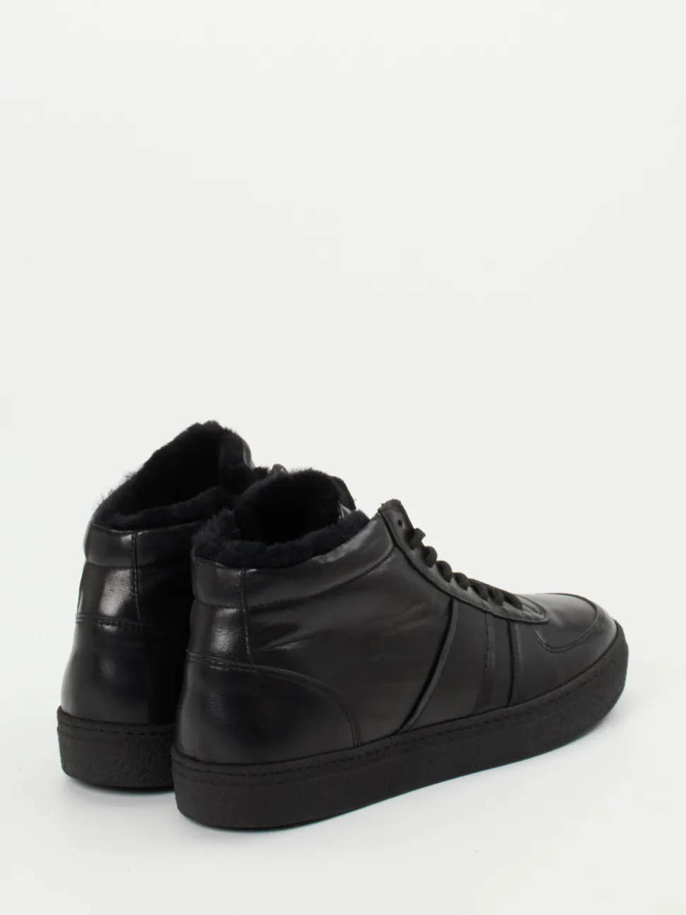 Konstantin Starke – High-Top-Sneaker aus Ziegenleder schwarz