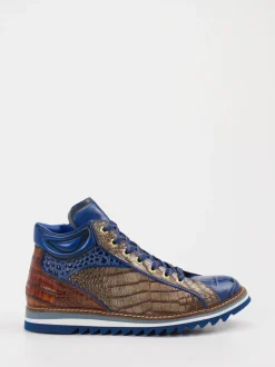 Konstantin Starke – High-Top Sneaker aus Leder Blau