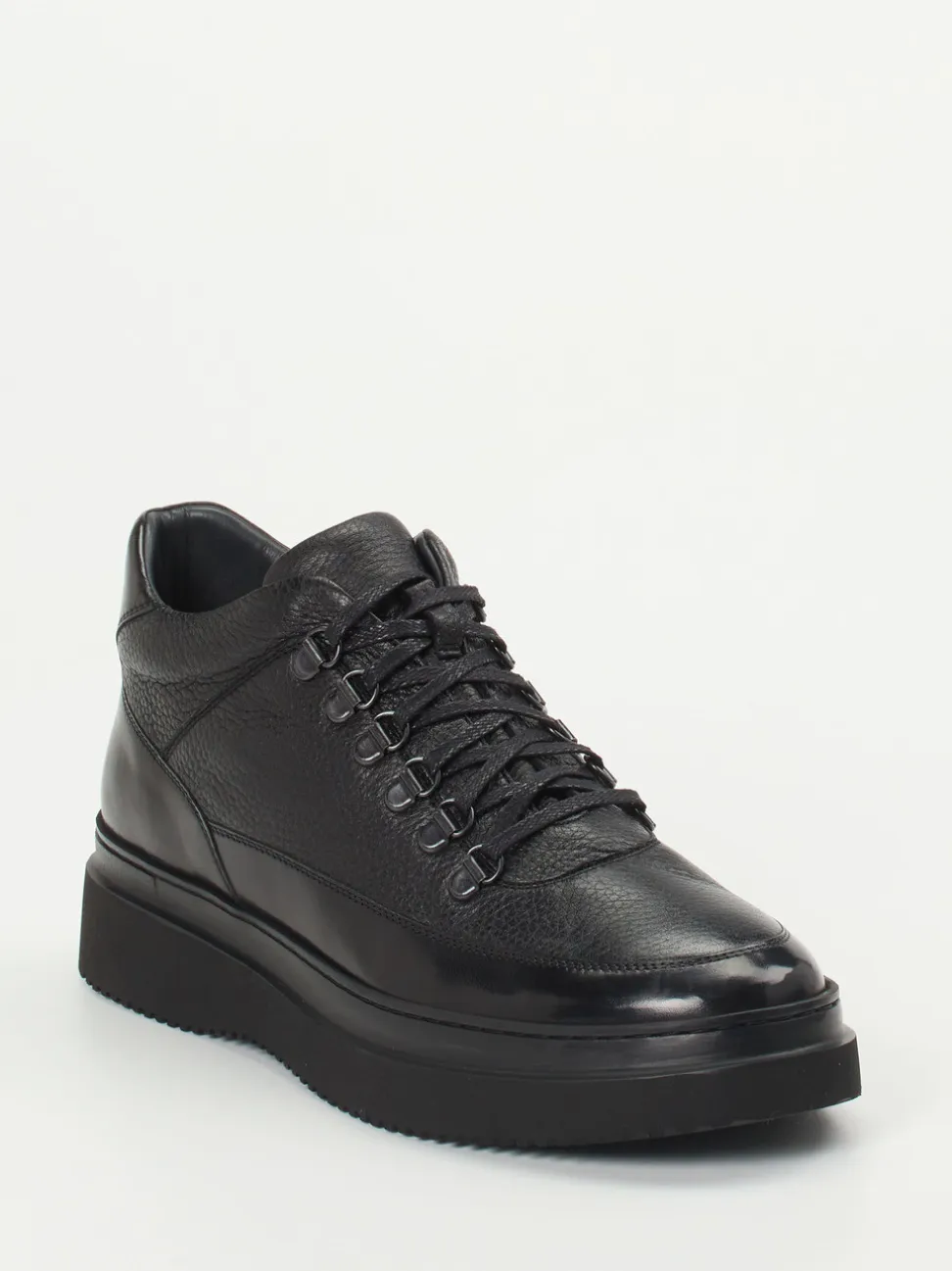 Konstantin Starke – High-Top Sneaker aus Elchleder Schwarz