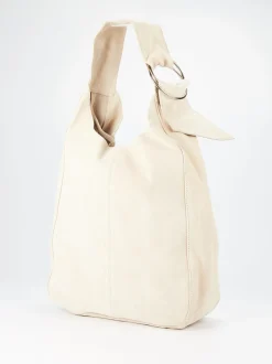 Konstantin Starke – Hobo Bag aus Veloursleder beige