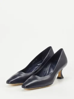 Konstantin Starke – Kitten Heels aus Lammleder in Blau