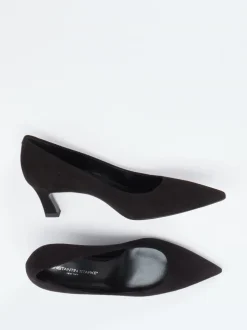 Konstantin Starke – Kitten-Heel-Pumps aus Veloursleder schwarz