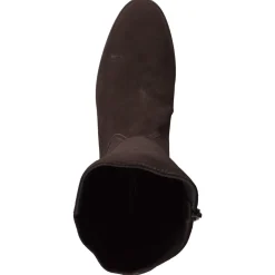Konstantin Starke – Kniehohe Stiefel aus Veloursleder Dunkelbraun