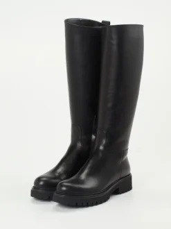 Konstantin Starke – Kniehohe Stiefel aus Kalbleder schwarz