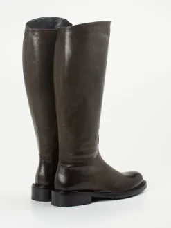 Konstantin Starke – Kniehohe Stiefel aus Kalbleder dunkelgrün