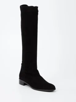 Konstantin Starke – Kniehohe Stiefel aus Lammleder schwarz