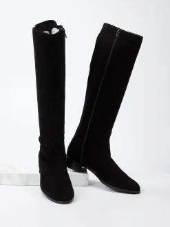 Konstantin Starke – Kniehohe Stiefel aus Lammleder schwarz