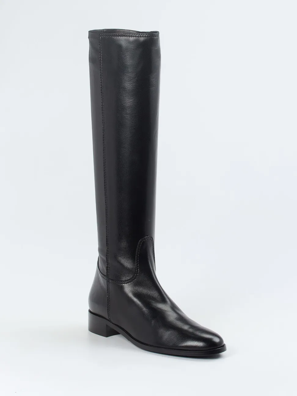 Konstantin Starke – Kniehohe Stiefel aus Glattleder schwarz