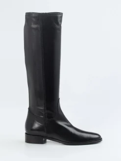 Konstantin Starke – Kniehohe Stiefel aus Glattleder schwarz