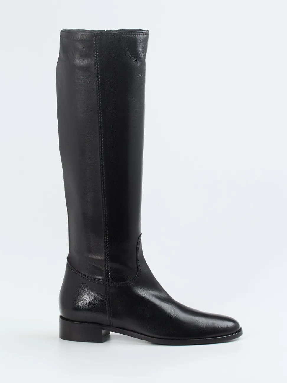 Konstantin Starke – Kniehohe Stiefel aus Glattleder schwarz