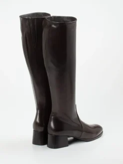 Konstantin Starke – Kniehohe Stiefel aus Lammleder Braun