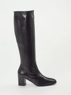 Konstantin Starke – Kniehohe Stiefel aus Lammleder Schwarz