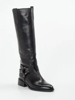 Konstantin Starke – Kniestiefel aus Kalbleder Schwarz