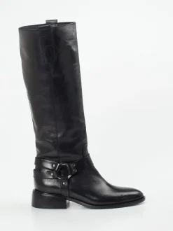 Konstantin Starke – Kniestiefel aus Kalbleder Schwarz