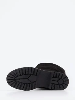 Konstantin Starke – Langschaftstiefel aus Veloursleder schwarz