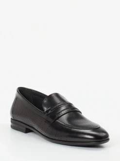 Konstantin Starke – Loafer aus geprägtem Leder schwarz