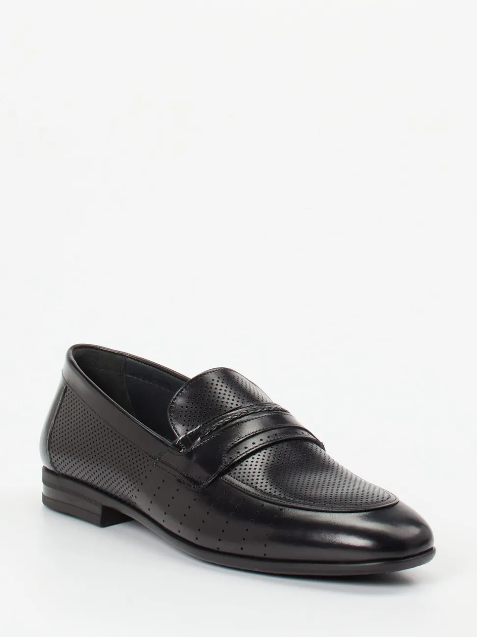 Konstantin Starke – Loafer aus geprägtem Leder schwarz
