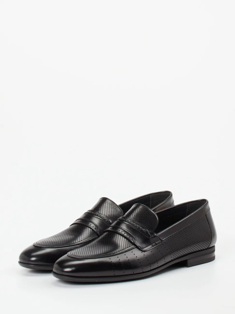 Konstantin Starke – Loafer aus geprägtem Leder schwarz