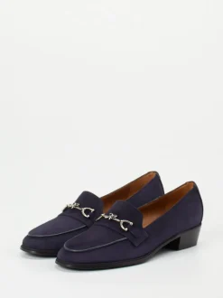 Konstantin Starke – Loafer aus Veloursleder Dunkelblau