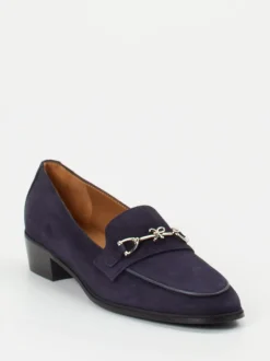 Konstantin Starke – Loafer aus Veloursleder Dunkelblau