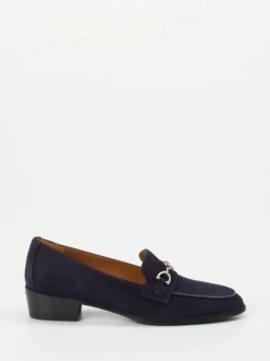 Konstantin Starke – Loafer aus Veloursleder Dunkelblau