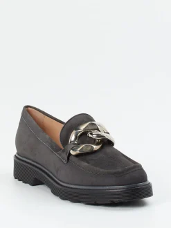 Konstantin Starke – Loafer aus Veloursleder Anthrazit