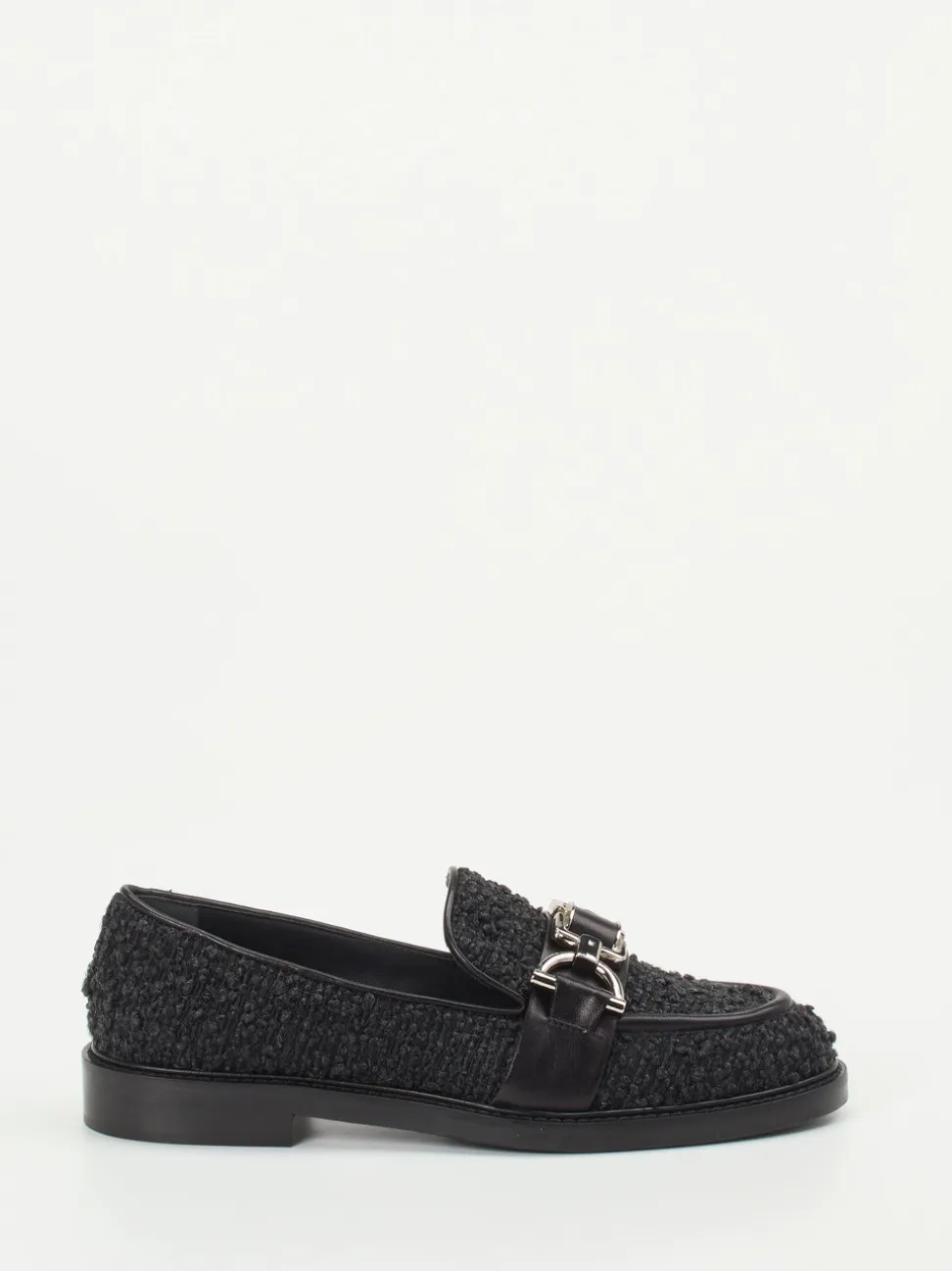 Konstantin Starke – Loafer aus Bouclé-Textil Schwarz