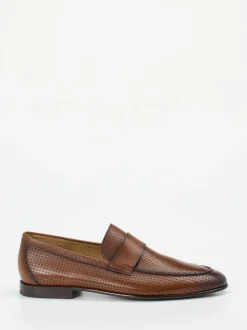 Konstantin Starke – Loafer aus geprägtem Leder braun