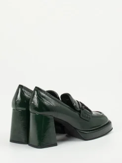 Konstantin Starke – Loafer aus Lackleder Tannengrün