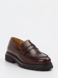 Konstantin Starke – Loafer aus Fettleder Dunkelbraun