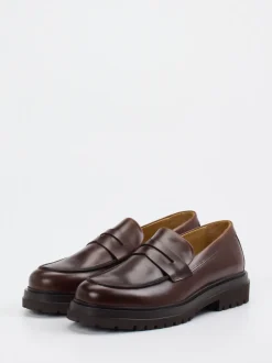 Konstantin Starke – Loafer aus Fettleder Dunkelbraun